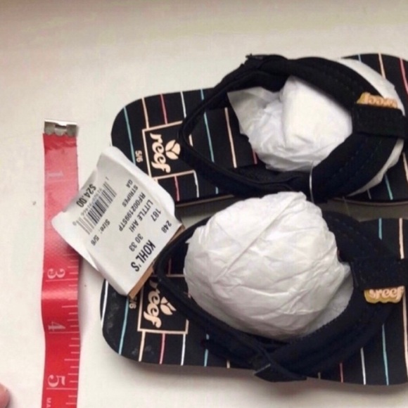 New Girls Sandals Shoes REEF Little Ahi Toddler Girls' Flip Flop Sandals Sz 5/6 - Picture 7 of 11